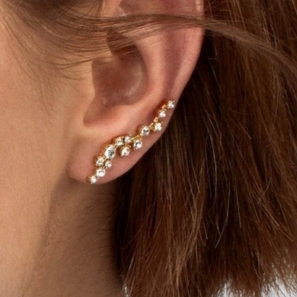 Baublebar Farah Ear Crawler Rhinestone Gold NWT